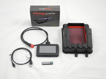DÄS-​Mapping mit OBD-​Programmierer PG 3+ für V85 TT E5 mit MISTRAL-Krümmer